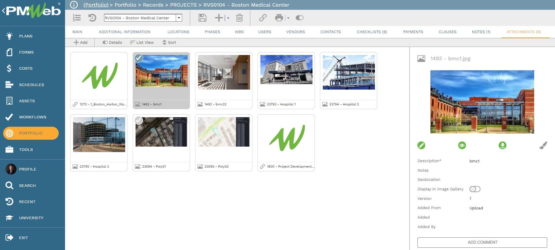 PMWeb 7 Portfolio Records Projects Boston Medical Center
Attachments
