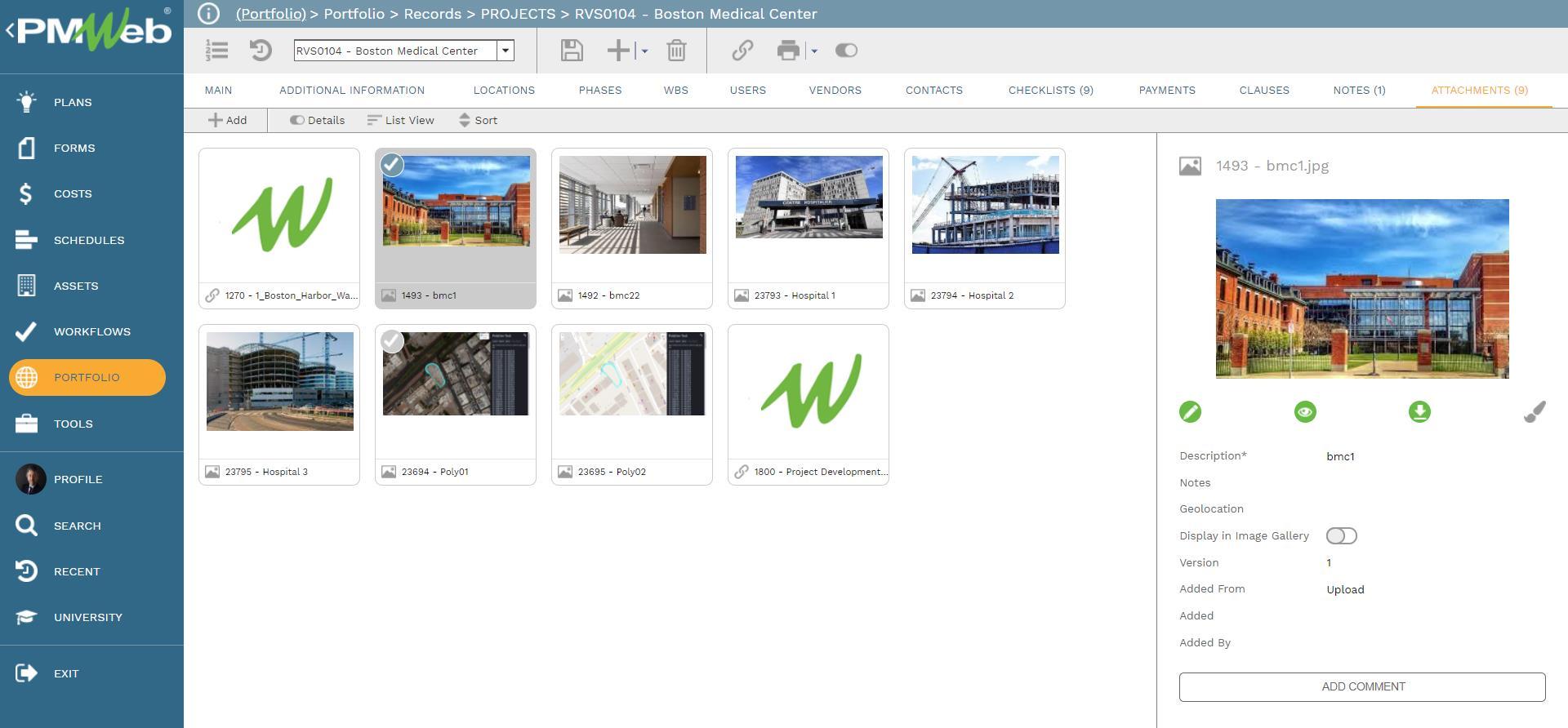 PMWeb 7 Portfolio Records Projects Boston Medical Center
Attachments