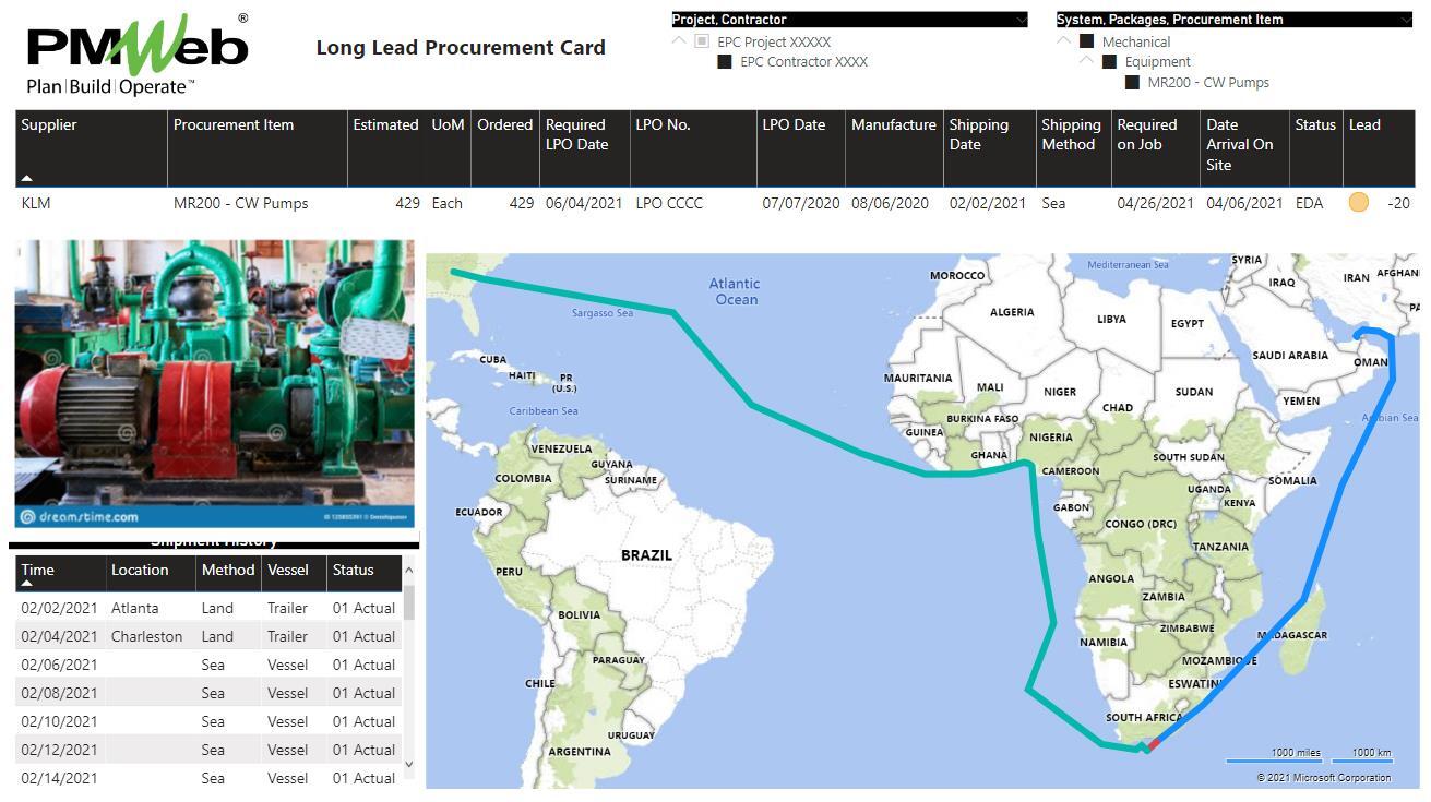 PMWeb 7 Long Lead Procurement Card