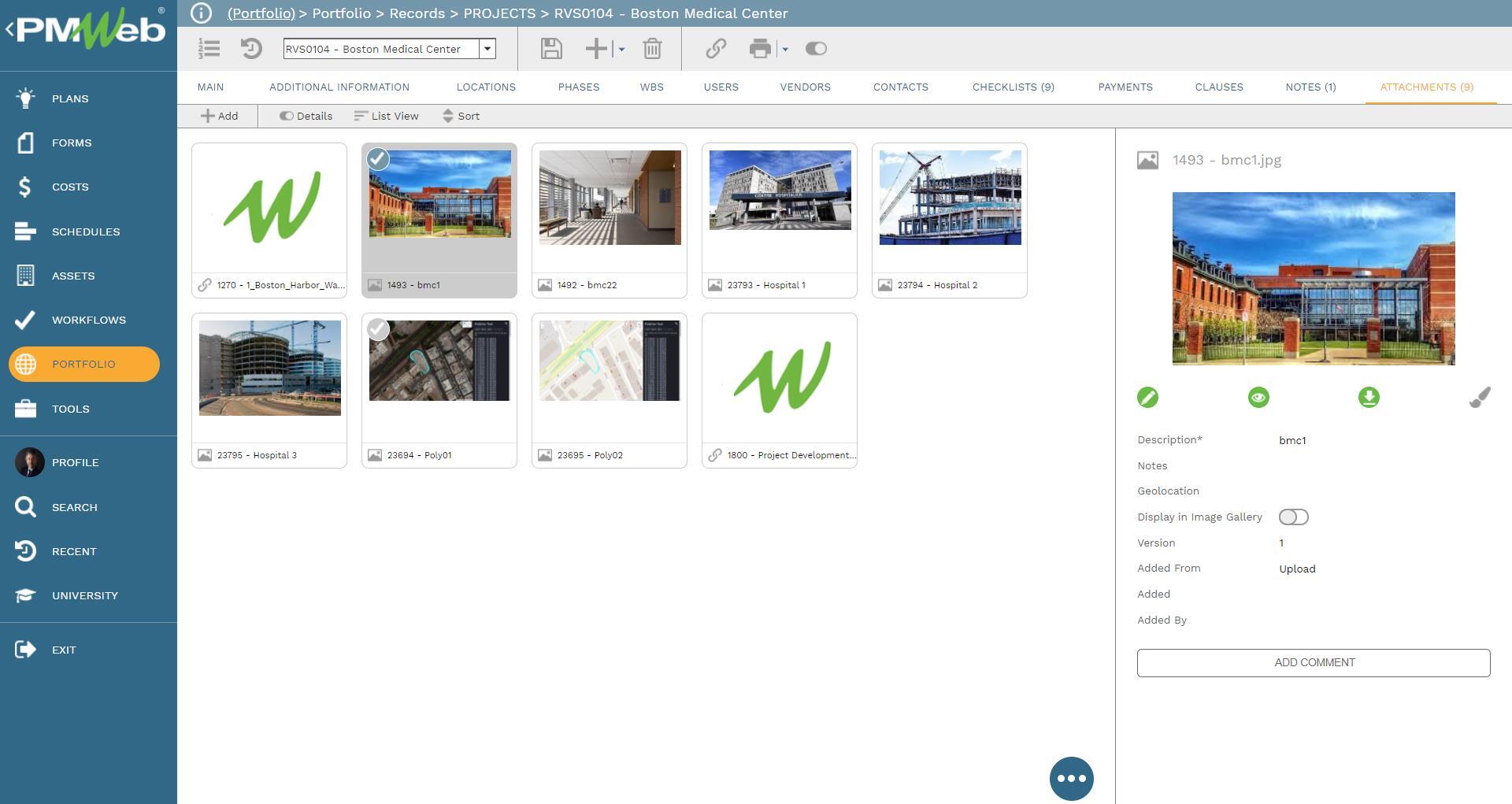PMWeb 7 Portfolio Records Projects Boston Medical Center
Attachement