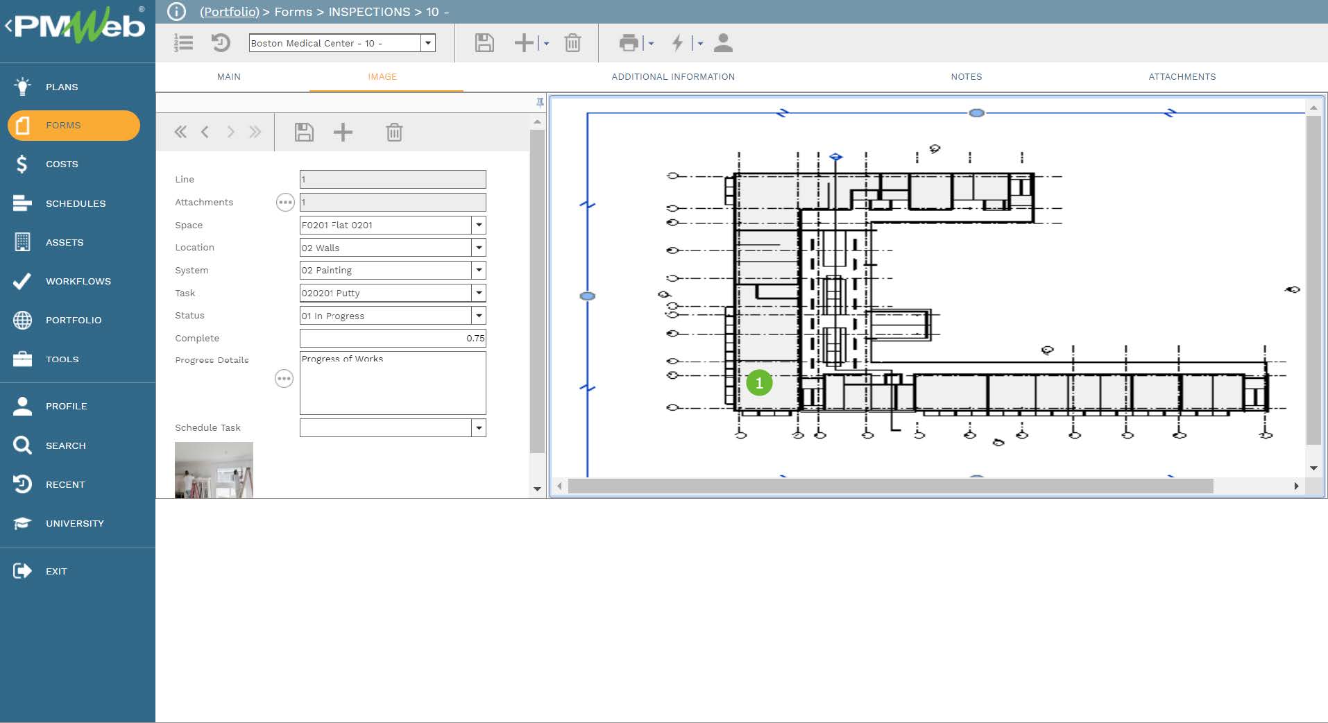 PMWeb 7 Forms Inspections 
Image 