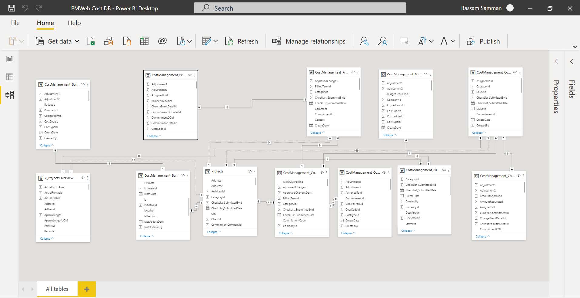 PMWeb 7 Cost DB