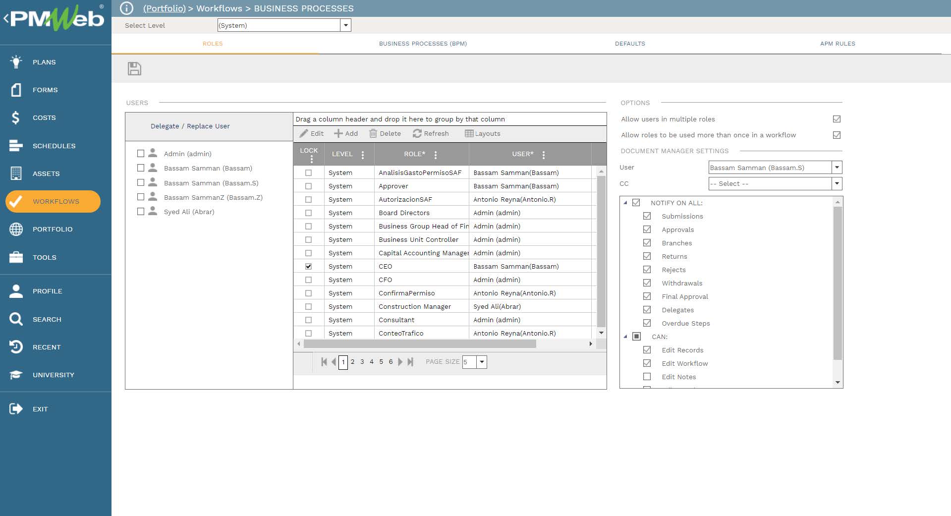 PMWeb 7 Workflows Business Processes
Main