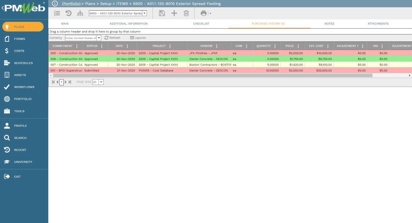 PMWeb 7 Plans Setup Items 6900 AD1.1-120-8010 Exterior Spread Footing
Purchase History
