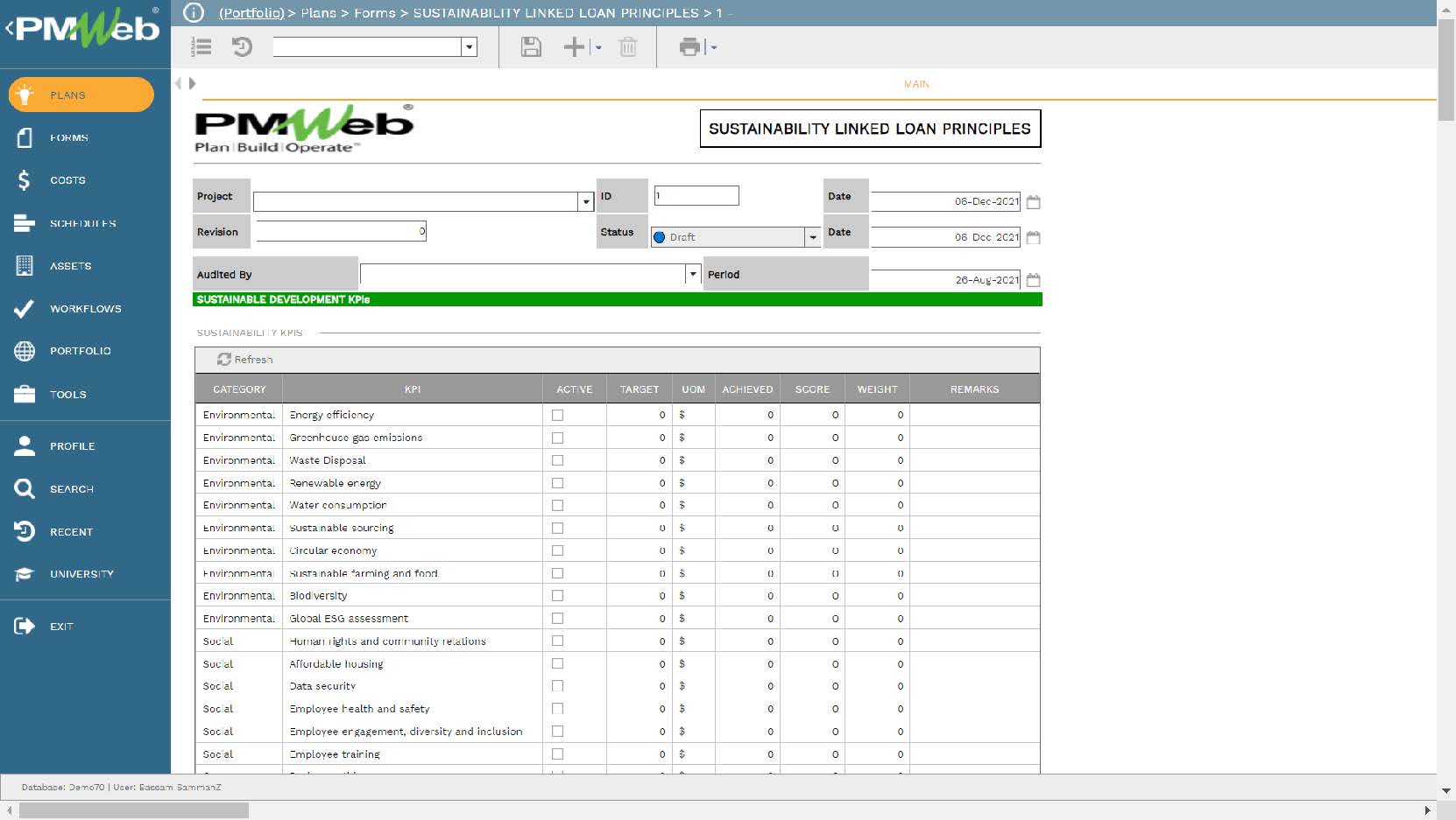 PMWeb 7 Plans Forms Sustainability Linked Loan Principles
Main