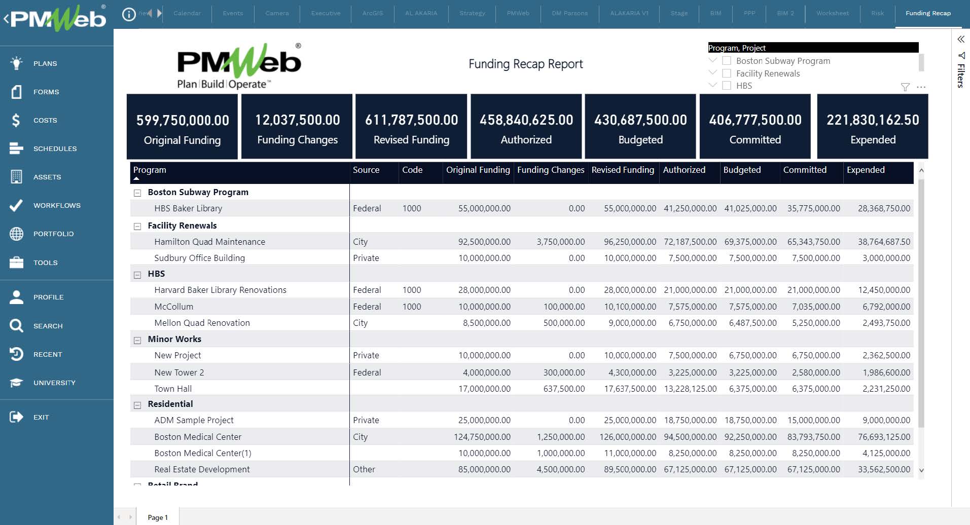 PMWeb 7 Funding Recap Report