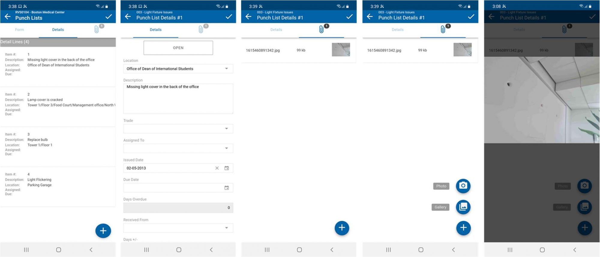 PMWeb 7 Punch List Details